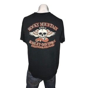 Harley-Davidson 90s Large Rocky Mountain Colorado Single Stitch T-Shirt L